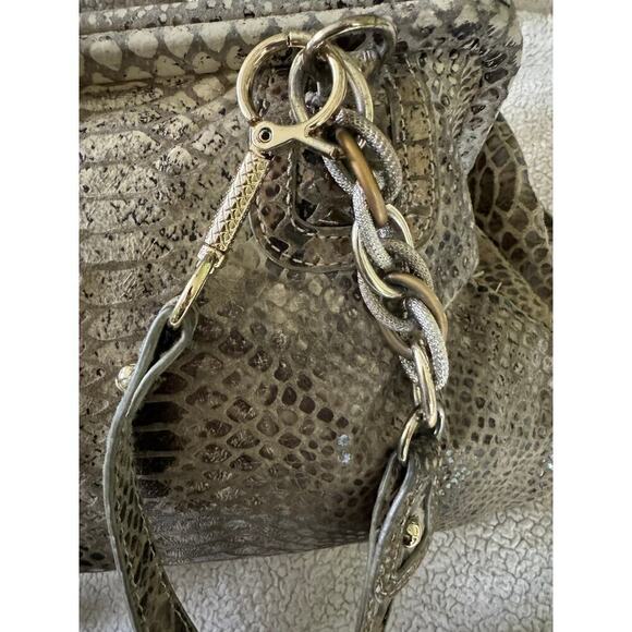 Elliot Lucca Leather embossed snake skin shoulder crossbody GypsyGoth Y2K - Picture 9 of 16